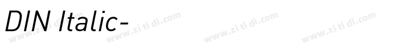 DIN Italic字体转换